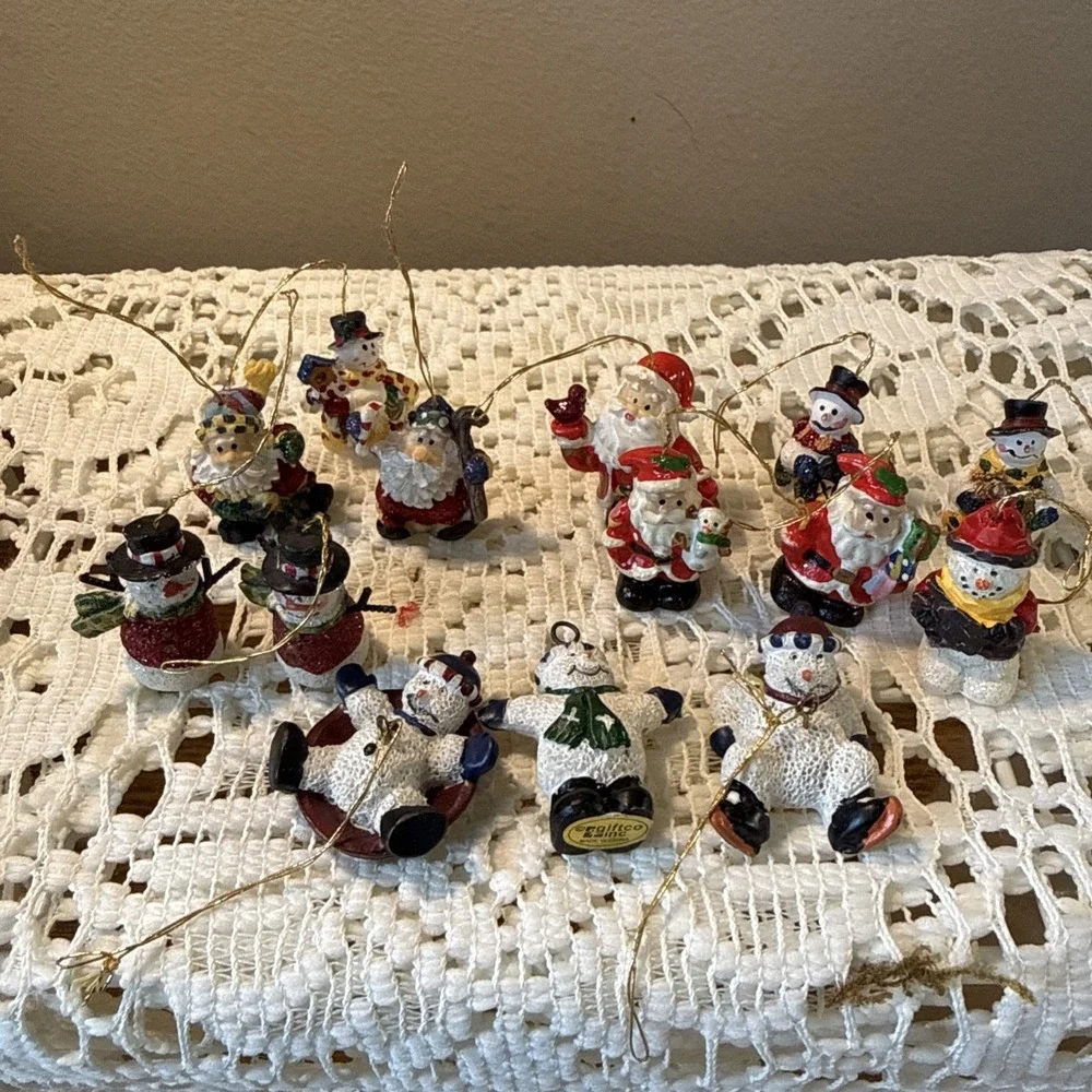 Lot 14-Miniature Mini Christmas‎ Tree Ornaments